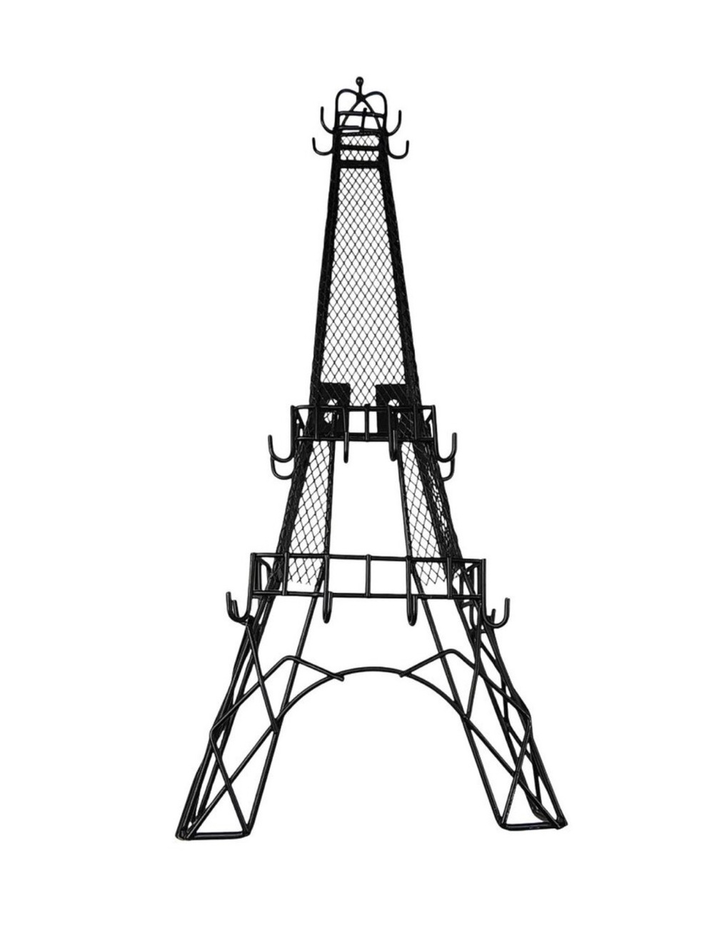Black Eiffel Tower Jewelry Organizer Stand - Unbranded